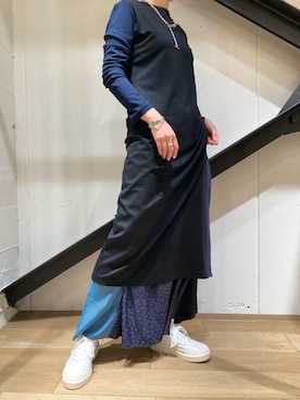「EARIH（アーリ）のアイテム（スカート）」を使った、funayamaさん（レディース・163cm）の春コーディネート