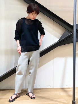 「Kujaku（クジャク）のアイテム」を使った、funayamaさん（レディース・163cm）の春コーディネート