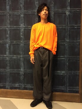 「JERZEES（ジャージーズ）のアイテム」を使った、竹村【RAGEBLUE】さん（メンズ・180cm）の秋コーディネート