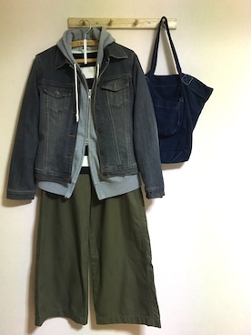 「shuca（シュカ）のアイテム（パンツ）」を使った、MAKI＊さん（レディース・150cm）の春コーディネート