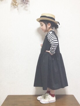 「LAGOM（LAGOM）のアイテム（帽子）」を使った、yunaa さん（キッズ・100cm）の冬コーディネート