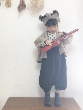 「handmade」｜「アイテム（サロペット/オーバーオール）」を使った、yunaa さん（キッズ・110cm）の秋コーディネート