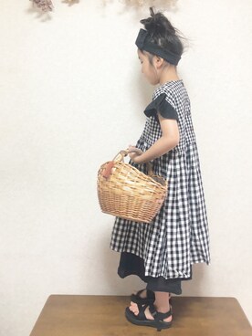 「handmade」｜「アイテム（サンダル）」を使った、yunaa さん（キッズ・120cm）の夏コーディネート