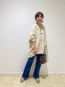 「ドルマン」｜「アイテム（ジャケット/アウター）」を使った、Sekido  Nahoさん（レディース・156cm）の夏コーディネート