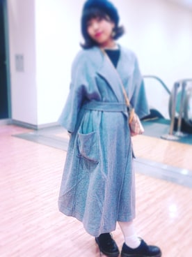 「Dr. Martens（ドクターマーチン）のDr.Martens (ドクターマーチン)/1461 3EYE GIBSON SHOES（その他シューズ）」を使った、bambiさん（レディース・160cm）の冬コーディネート