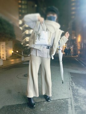 「beautiful people」｜「アイテム（ダウンジャケット/コート）」を使った、bambiさん（レディース・160cm）の春コーディネート