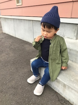 「1歳児」｜「アイテム（帽子）」を使った、あおみちさん（キッズ・80cm）の夏コーディネート