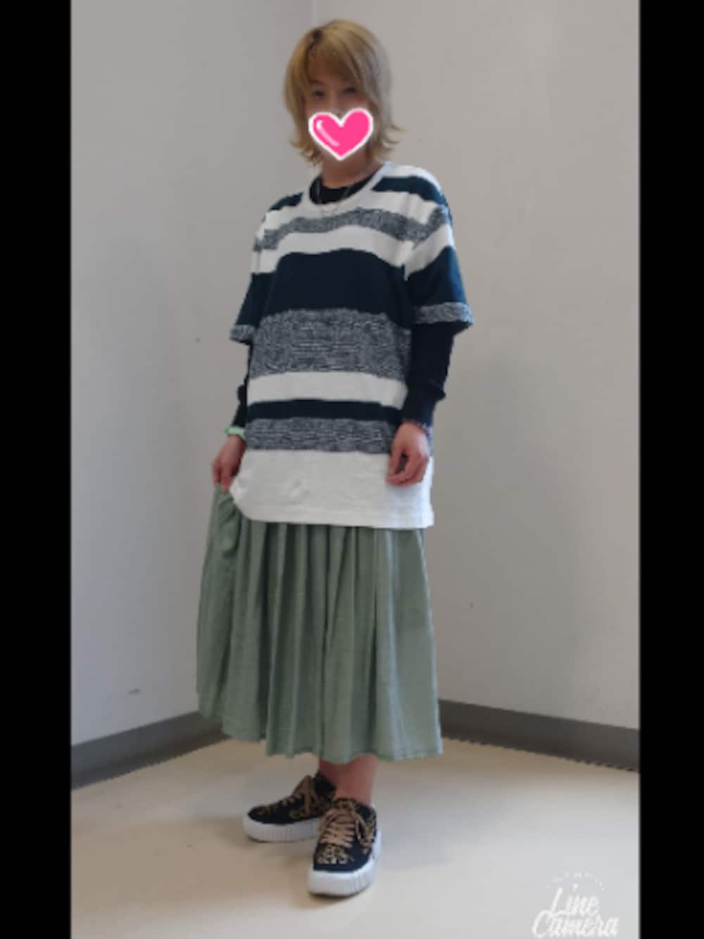 「プチプラ」｜「Availのアイテム（スカート、グリーン系）」を使った、🍵麻亜羅&まこづ🍵【プロフ必読】さん（レディース・156cm）の春コーディネートの1枚目の写真