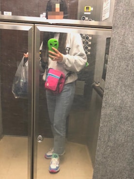 「緑」｜「アイテム（財布/小物）」を使った、eee👽さん（レディース・154cm）の春コーディネート