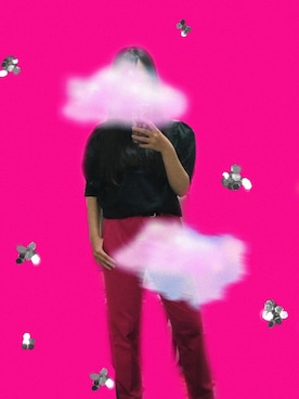 「miu miu（ミュウミュウ）のアイテム（パンツ）」を使った、eee👽さん（レディース・154cm）の春コーディネート