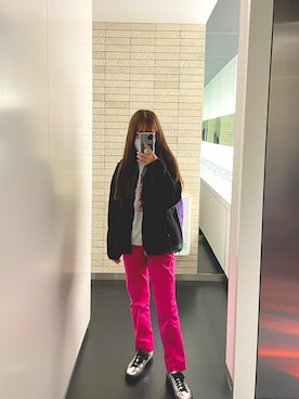 「miu miu（ミュウミュウ）のアイテム（パンツ）」を使った、eee👽さん（レディース・154cm）の秋コーディネート