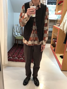 「OLD JOE & CO.（オールドジョーアンドコー）のアイテム（トップス）」を使った、いわたさん（メンズ・178cm）の冬コーディネート