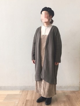 「Samansa Mos2 blue（サマンサモスモスブルー）のアイテム（その他アウター）」を使った、minminさん（レディース・160cm）の秋コーディネート