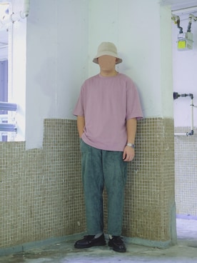 「アイテム（サンバイザー、ベージュ系）」を使った、lhokchiuさん（メンズ・175cm）の夏コーディネート