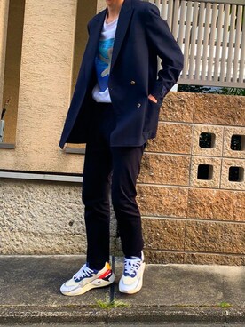 「ADER error（アーダーエラー）のアイテム」を使った、Eveoさん（メンズ・177cm）の春コーディネート