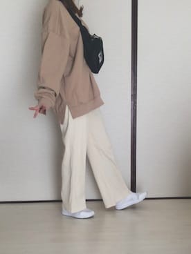 「snidel」｜「アイテム（スウェット）」を使った、makoさん（レディース・162cm）の冬コーディネート