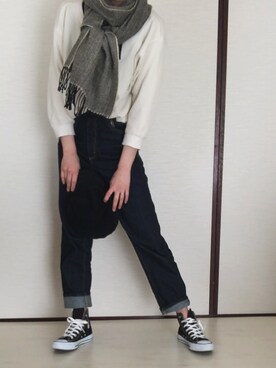 「DHOLIC（ディーホリック）のアイテム（キャスケット）」を使った、makoさん（レディース・162cm）の冬コーディネート