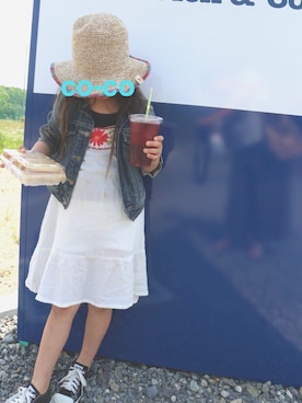 「アイテム（キャミソール）」を使った、tomotoさん（キッズ・123cm）の春コーディネート