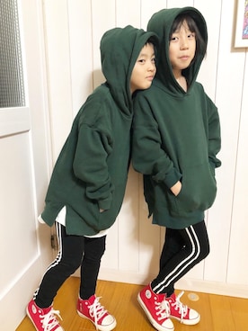 「赤い靴」｜fumika.mさん（キッズ・124cm）の秋コーディネート