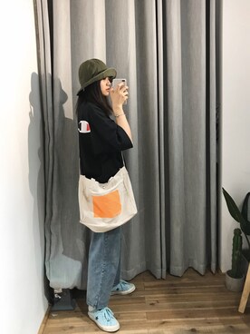 「SEVENDAYS=SUNDAY（セブンデイズサンデイ）のアイテム（キャップ）」を使った、 媛ちゃんさん（レディース・166cm）の春コーディネート