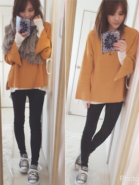 natsukaさん（レディース・159cm）の冬コーディネート