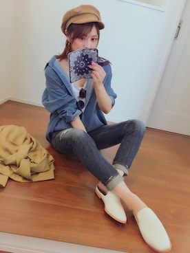 「スプリングSENSEOFPLACE」｜「アイテム（トレンチコート）」を使った、natsukaさん（レディース・159cm）の冬コーディネート
