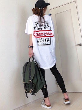 「Aco Design（アコデザイン）のアイテム（パンツ）」を使った、natsukaさん（レディース・159cm）の春コーディネート