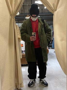 ニットキャップ ビーニーを使った 古着コーデ の人気ファッションコーディネート Wear