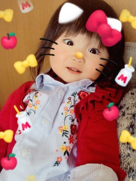 AoYunaさん（キッズ・80cm）の冬コーディネート