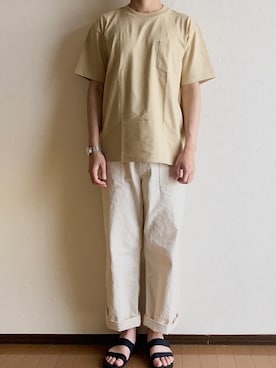 「Hanes」｜「アイテム（アナログ腕時計）」を使った、raiさん（メンズ・177cm）の春コーディネート