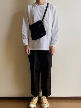 「Gramicci（グラミチ）のアイテム（バッグ）」を使った、raiさん（メンズ・177cm）の春コーディネート