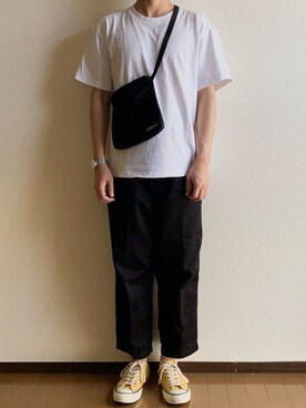「Gramicci（グラミチ）のアイテム（バッグ）」を使った、raiさん（メンズ・177cm）の夏コーディネート