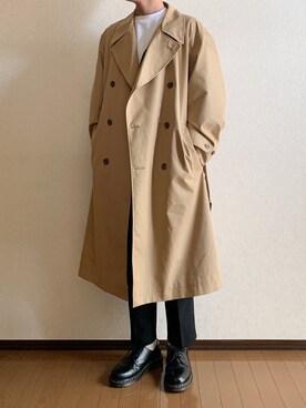 「UNIQLO（ユニクロ）のワイドフィットテーパードコーデュロイパンツ セットアップ可能（その他パンツ）」を使った、raiさん（メンズ・177cm）の冬コーディネート