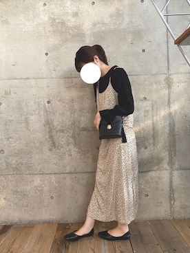 「Mysa&Liina（ミーサリーナ）のアイテム（ワンピース/ドレス、ベージュ系）」を使った、Shiinaさん（レディース・167cm）の秋コーディネート