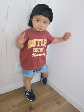 「ミッキー」｜yuuuさん（キッズ・80cm）の夏コーディネート