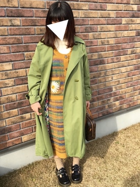 「Jocomomola（ホコモモラ）のアイテム（ジャケット/アウター）」を使った、mooさん（レディース・152cm）の冬コーディネート