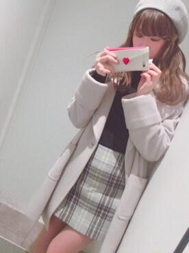 「REDYAZEL（レディアゼル）のアイテム（ハンチング/ベレー帽）」を使った、hikaruさん（レディース・155cm）の冬コーディネート