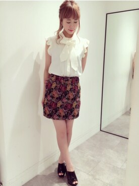 「ボウタイ」｜hikaruさん（レディース・155cm）の冬コーディネート