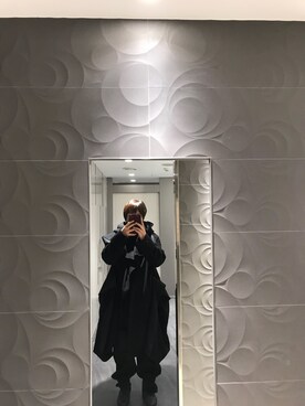 「Yohji Yamamoto（ヨウジヤマモト）のアイテム（ステンカラーコート）」を使った、アルトさん（メンズ・175cm）の冬コーディネート