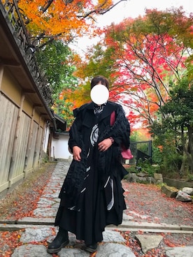 「Yohji Yamamoto（ヨウジヤマモト）のアイテム（スカート）」を使った、アルトさん（メンズ・175cm）の秋コーディネート