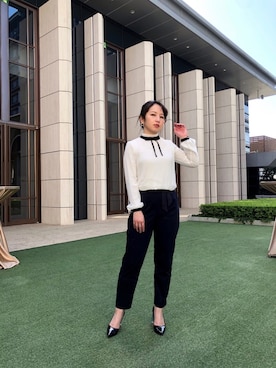 「Ted Baker（テッドベーカー）のアイテム」を使った、Judy @TWさん（レディース・158cm）の冬コーディネート
