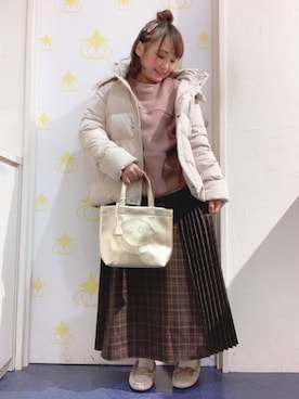 「ニコちゃん」｜「アイテム（ジャケット/アウター）」を使った、kitaさん（レディース・147cm）の冬コーディネート