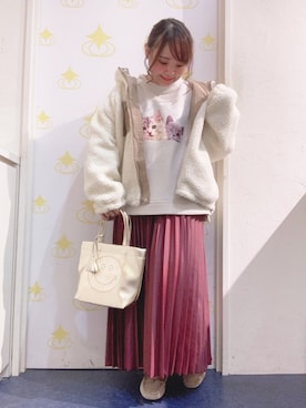 「ニコちゃん」｜「アイテム（ジャケット/アウター）」を使った、kitaさん（レディース・147cm）の冬コーディネート
