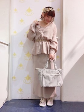「DRESKIP（ドレスキップ）のアイテム（財布/小物）」を使った、kitaさん（レディース・147cm）の春コーディネート