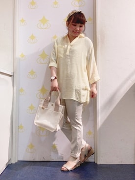 「DRESKIP（ドレスキップ）のアイテム（財布/小物）」を使った、kitaさん（レディース・147cm）の春コーディネート