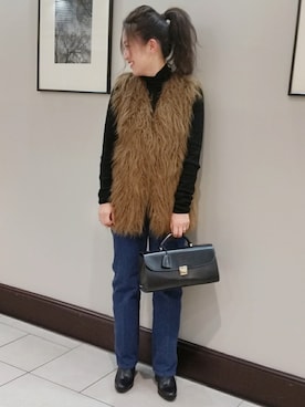 「アイテム（その他アウター）」を使った、KANEKOさん（レディース・155cm）の秋コーディネート