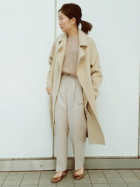 「アイテム（バレエシューズ）」を使った、KANEKOさん（レディース・155cm）の冬コーディネート