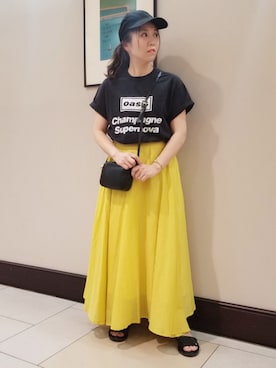 「アイテム（サンダル）」を使った、KANEKOさん（レディース・155cm）の夏コーディネート