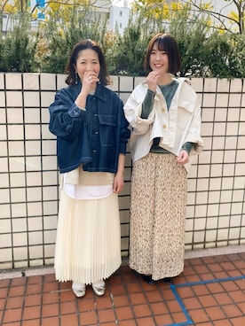 「アイテム（バレエシューズ）」を使った、KANEKOさん（レディース・154cm）の春コーディネート