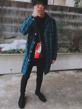 「アイテム（ジャケット/アウター）」を使った、ゆうひさん（メンズ・167cm・10代）の冬コーディネート